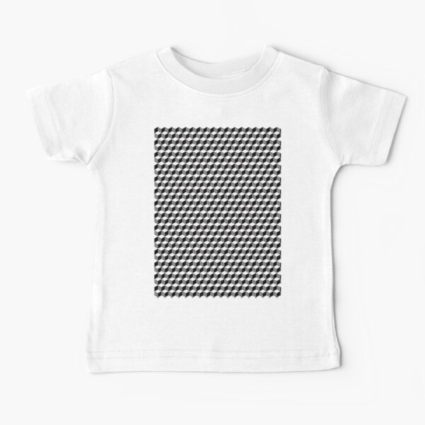 iLLusions, Monochrome, 3d cubes, Pattern Baby T-Shirt