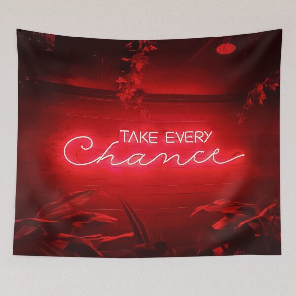 Item preview, Take Every Chance Neon Sign Red designed and sold by makimade.