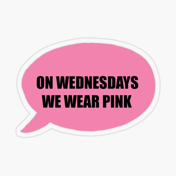 MEAN GIRLS Badge Pack on Wednesdays We Wear Pink Pin Button -  Sweden