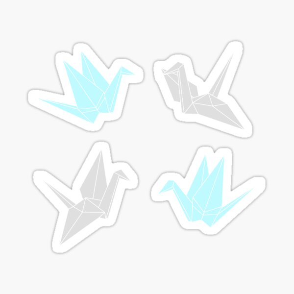 Item preview, Paper Cranes with white outline designed and sold by amberlart.