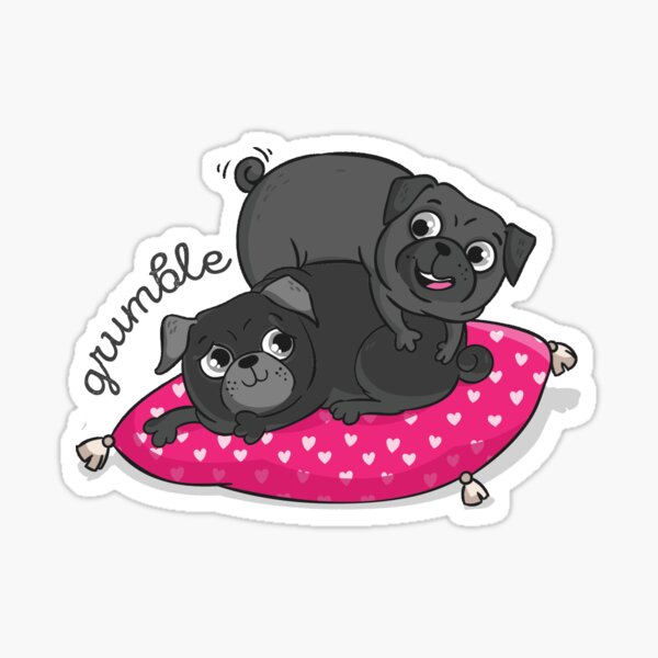 Item preview, "Grumble" Pugs designed and sold by twoblackpugs.