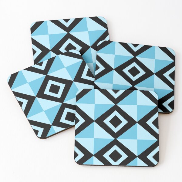 Item preview, Geometric abstract blue and black designed and sold by Abstractlara.
