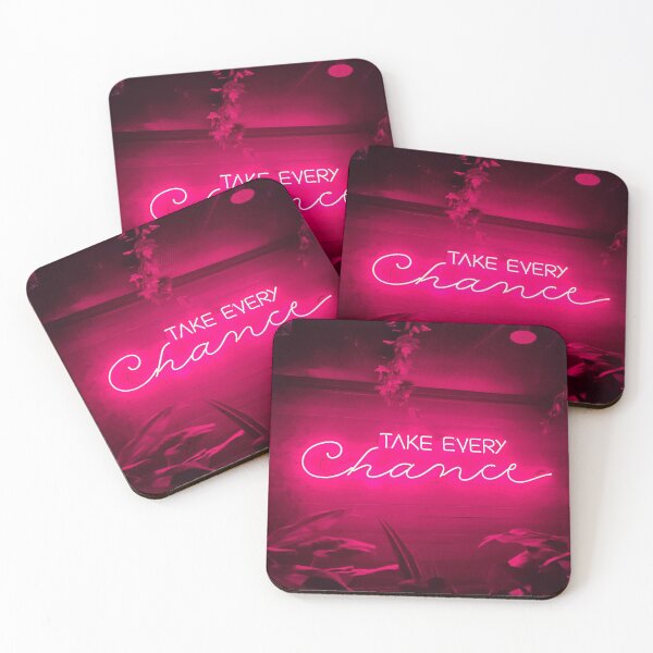 Item preview, Take Every Chance Neon Sign Pink designed and sold by makimade.