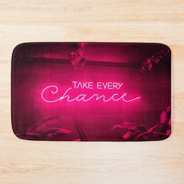 Item preview, Take Every Chance Neon Sign Pink designed and sold by makimade.