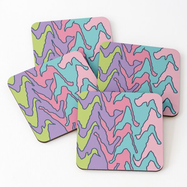 Item preview, Pastel Geometric ice cream sundae colours stripe zig zag  designed and sold by OakendOriginals.