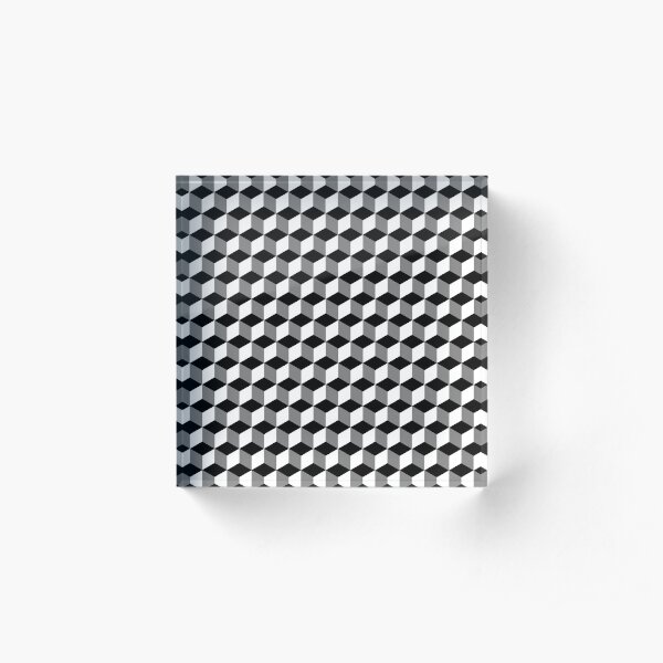 ILLusion, 3d cubes, Pattern Acrylic Block