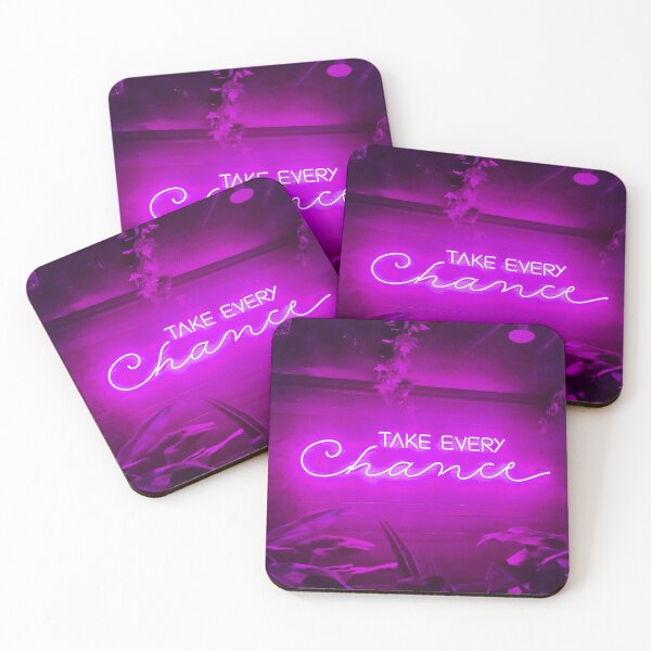 Item preview, Take Every Chance Neon Sign Purple designed and sold by makimade.