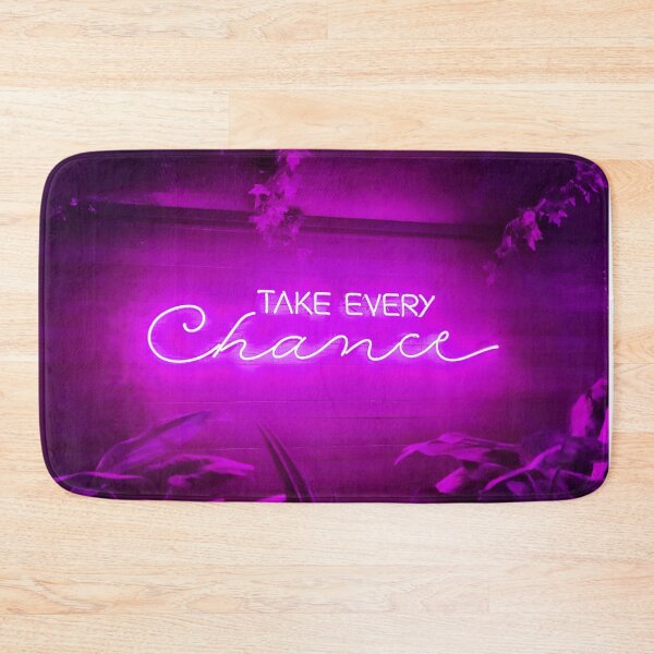 Item preview, Take Every Chance Neon Sign Purple designed and sold by makimade.