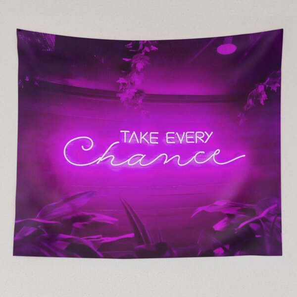 Item preview, Take Every Chance Neon Sign Purple designed and sold by makimade.