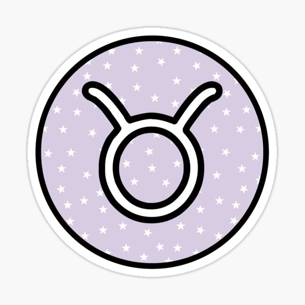 Item preview, Taurus zodiac / astrology sticker - Purple Stars designed and sold by JessisArt.