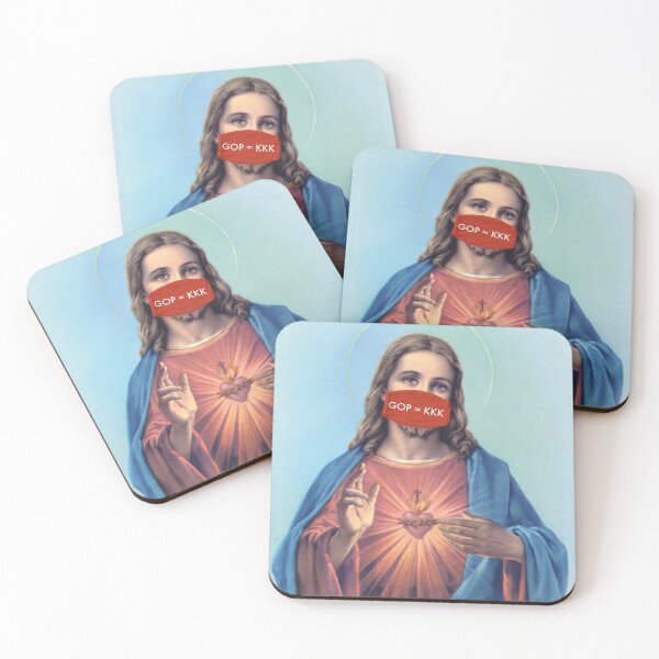 Item preview, Silent Protest Series: Jesus wears a mask (GOP = KKK) designed and sold by uniquesparrow.