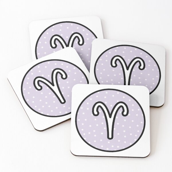 Artikelvorschau, Aries zodiac/astrology Sticker - Purple Stars entworfen und verkauft von JessisArt.