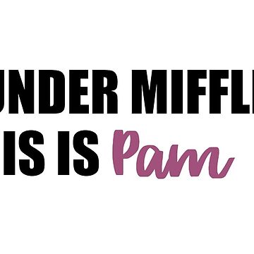 Pink Dunder Mifflin Logo Sticker for Sale by emeliaa1