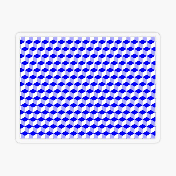 iLLusion, Pattern, 3d cubes, Pattern Transparent Sticker