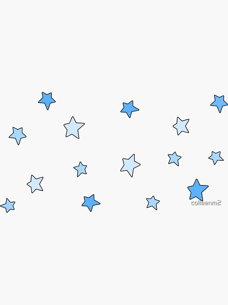 blue and yellow college mini star pack Sticker for Sale by colleenm2