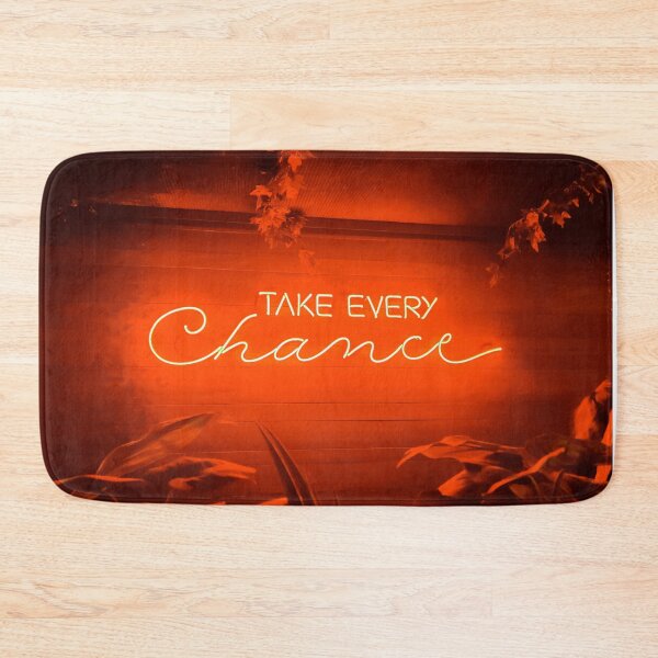 Item preview, Take Every Chance Neon Sign Orange designed and sold by makimade.