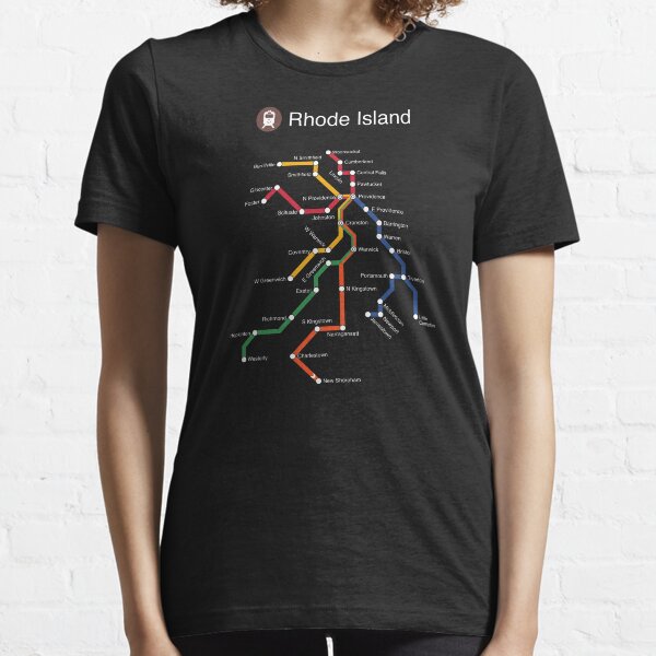 Rhode Island (white) Essential T-Shirt