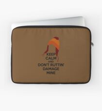 Jane Cobb Firefly Keep Calm Design Brown Laptop Sleeve