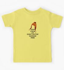 Jane Cobb Firefly Keep Calm Design Brown Kids Tee