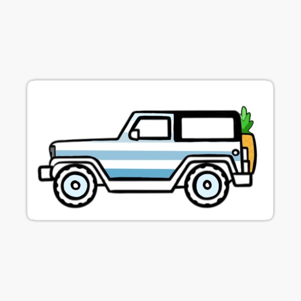 "Pineapple Jeep " Sticker by Lpearson2 Redbubble