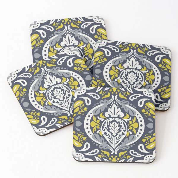 Item preview, Beatrice Damask Deep Seaweed designed and sold by oppositedge.