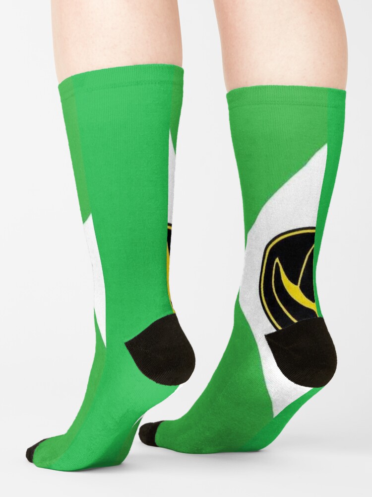 "Mighty Morphin Power Rangers Green ranger mask" Socks by razorhead