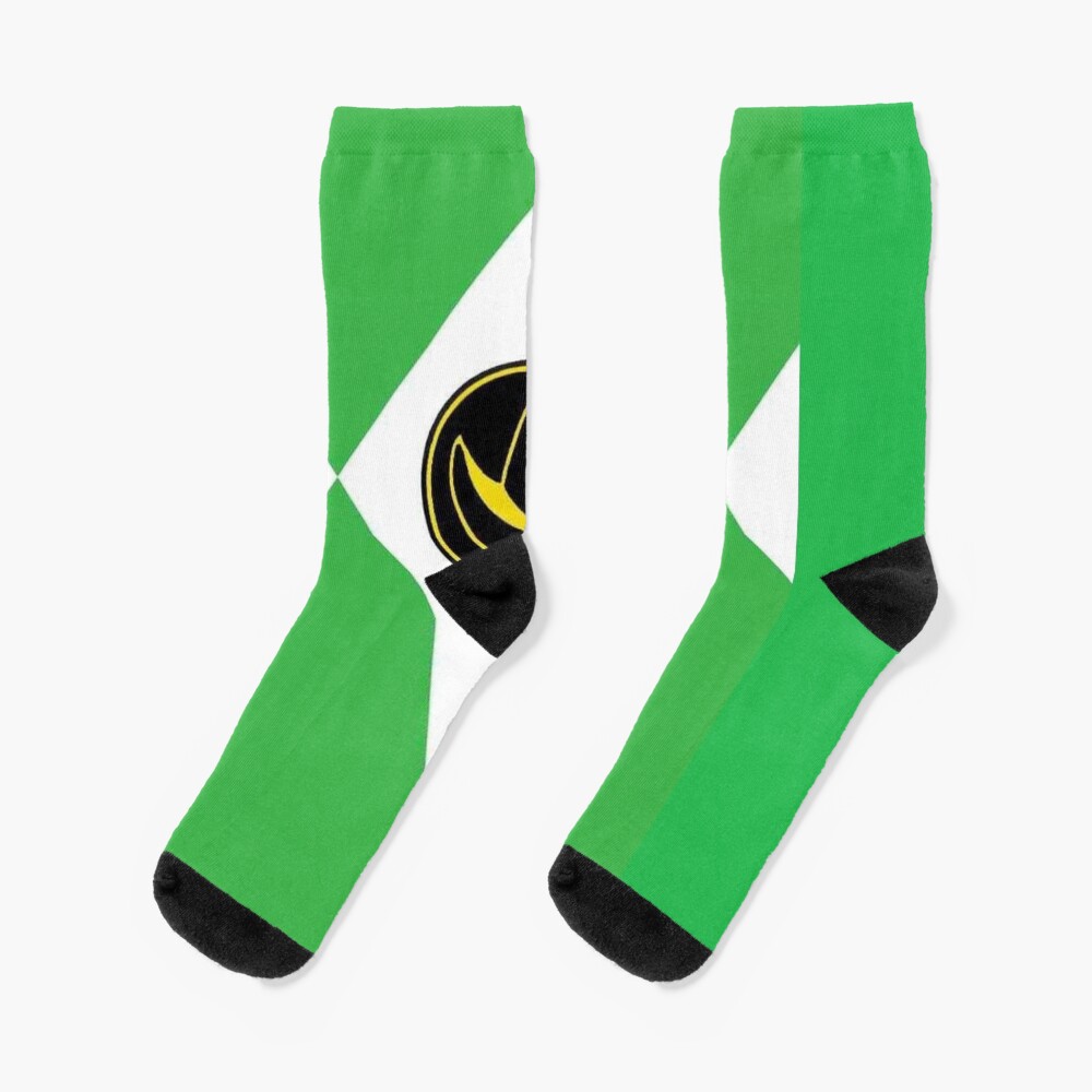"Mighty Morphin Power Rangers Green ranger mask" Socks by razorhead