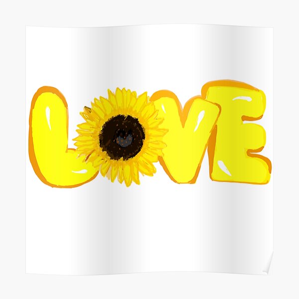 Pósters: Letras De Burbujas De Girasol | Redbubble