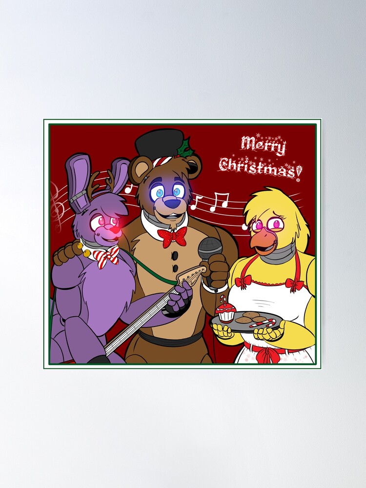 Free: Merry Christmas Guys - Five Nights At Freddy's Christmas Fan Art  