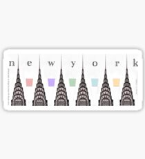 Chrysler Building with Color Elements Sticker