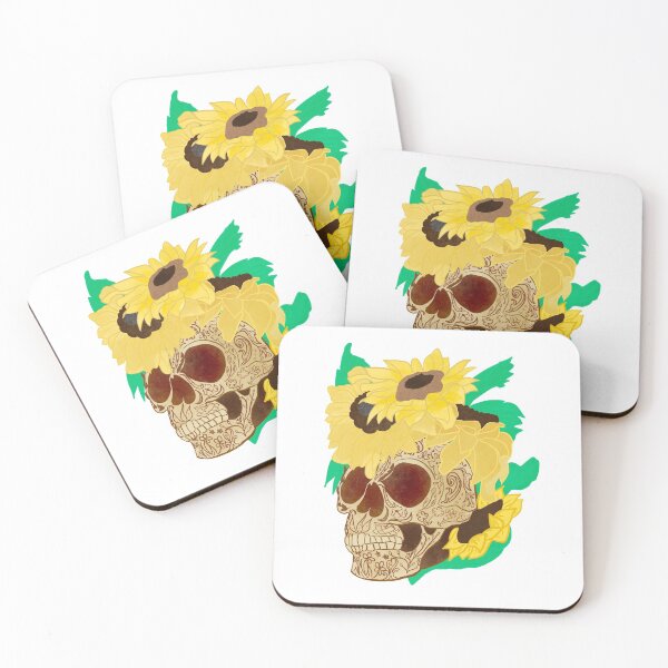 Item preview, Skull and Sunflowers  designed and sold by jessieartsdaily.