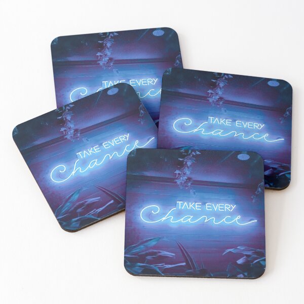 Item preview, Take Every Chance Neon Sign Blue designed and sold by makimade.