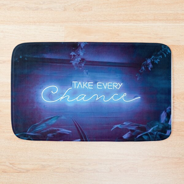 Item preview, Take Every Chance Neon Sign Blue designed and sold by makimade.