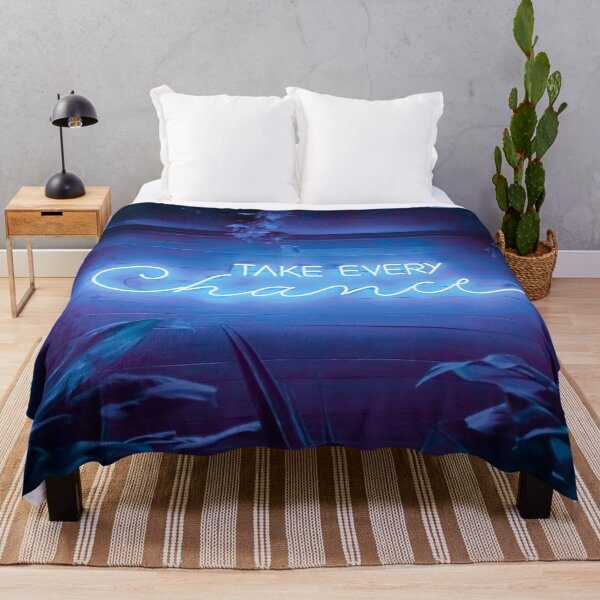 Item preview, Take Every Chance Neon Sign Blue designed and sold by makimade.