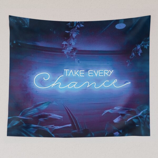 Item preview, Take Every Chance Neon Sign Blue designed and sold by makimade.