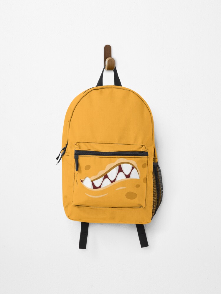 backpack with monster face