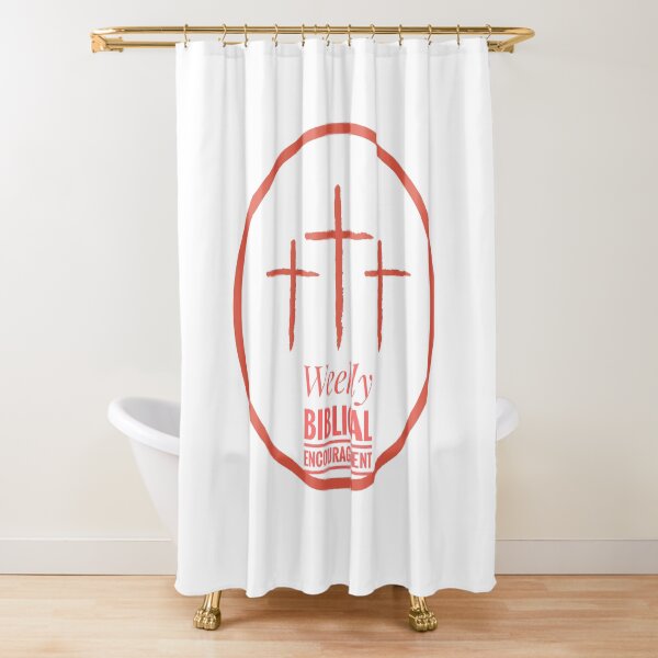 Weekly Bibllical Encouragement Shower Curtain