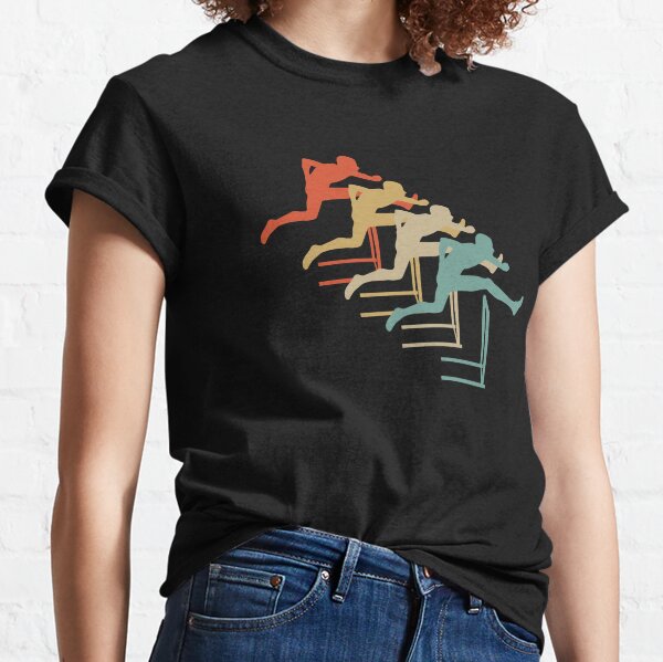 Hurdle, Track, Retro Vintage Style Classic T-Shirt