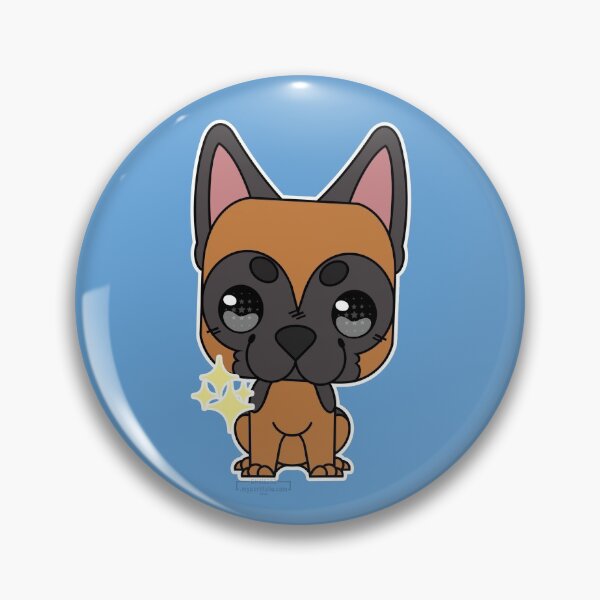 Item preview, Chibi Doggo Pupper (German Shepherd/Belgian Malinois) designed and sold by DeRukoandCO.