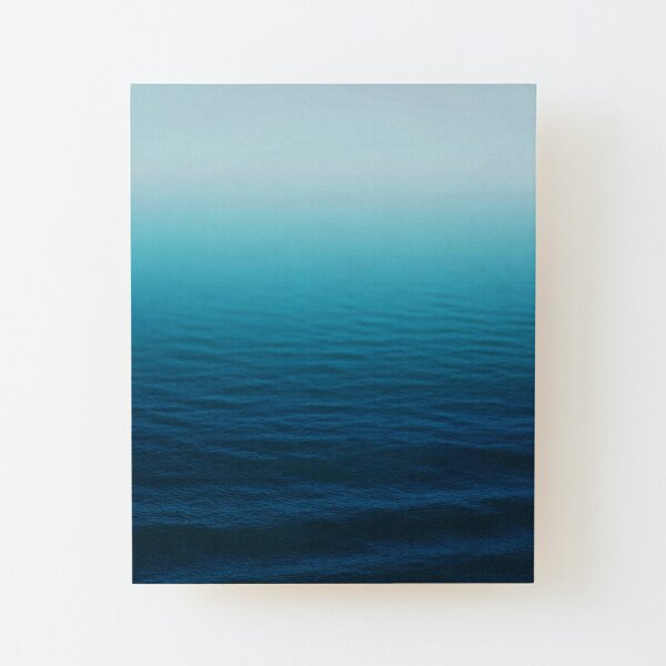 Deep Blue Wood Mounted Print