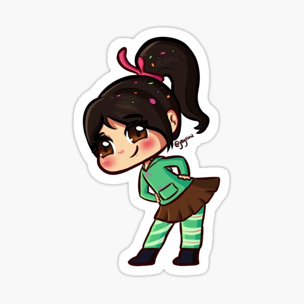 Vanellope From Wreck It Ralph Sticker By Jeyrasz Redbubble 4703