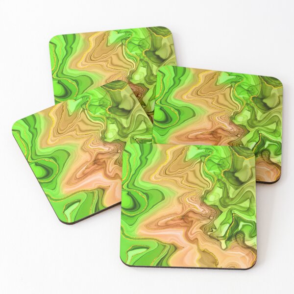 Item preview, Amazonian Gold Abstract Marble Art designed and sold by ShikitaMakes.