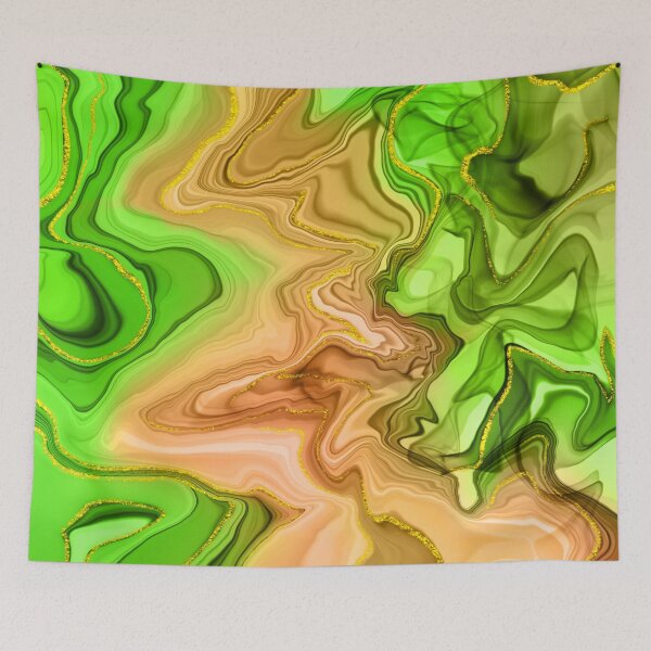 Item preview, Amazonian Gold Abstract Marble Art designed and sold by ShikitaMakes.