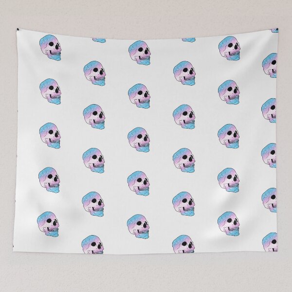 Item preview, Skull - Trans Pride designed and sold by MyBearNugget.