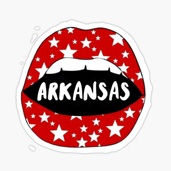 Arkansas Lips Sticker Sticker