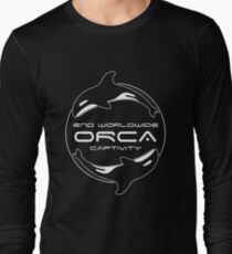 End Worldwide Orca Captivity Long Sleeve T-Shirt