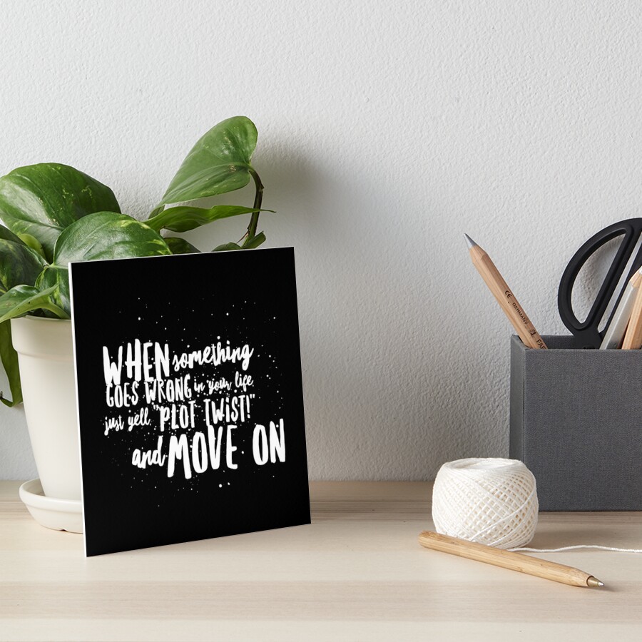 Osborna Arrt When Things Go Wrong Just Yell Plot Twist and Keep Moving Canvas Frame