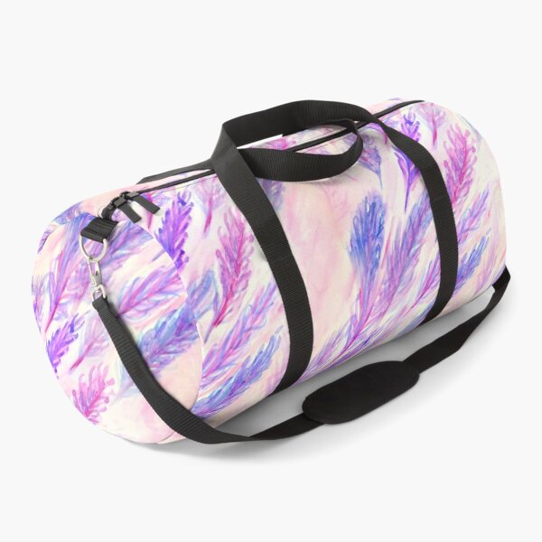 Feathers Of Fushia watercolour Duffle Bag