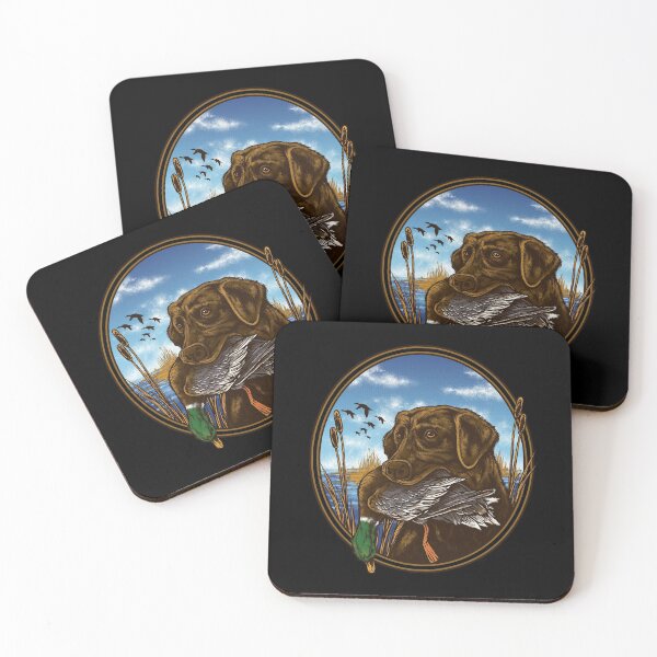 Item preview, Labrador Retriever with Mallard Duck Hunting print designed and sold by jakehughes2015.