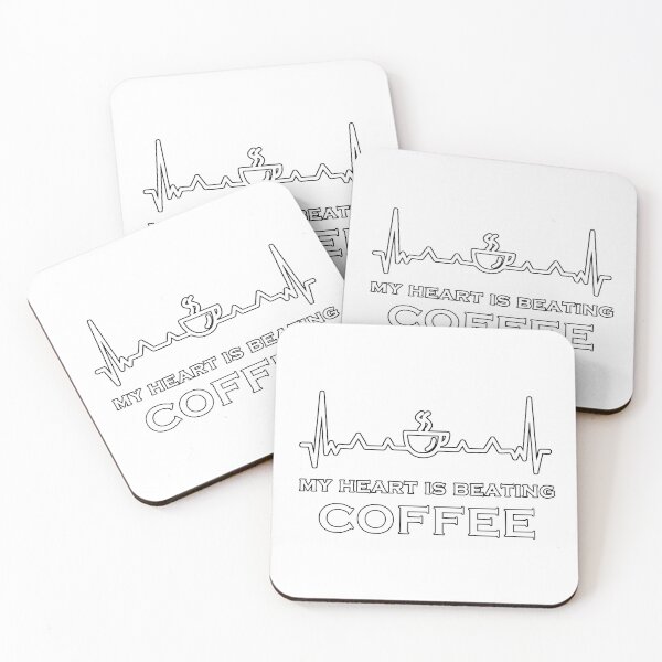 Item preview, Coffe heartbeat designed and sold by Catsloversdotme.